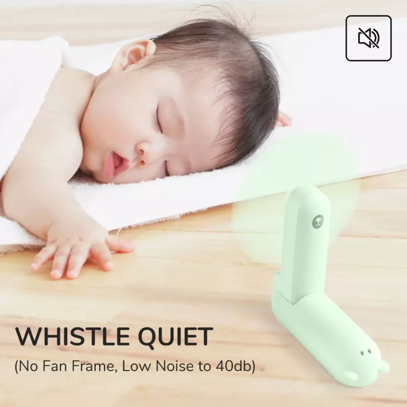 JISULIFE kaasaskantav ventilaator Handheld Fan 8 Plus 5000mAh USB-C laetav portatiivne ventilaator koos akupangaga ja LED-ekraaniga - roheline