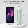 JISULIFE kaasaskantav ventilaator Handheld Fan 8 Plus 5000mAh USB-C laetav portatiivne ventilaator koos akupangaga ja LED-ekraaniga - roheline