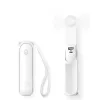 JISULIFE kaasaskantav ventilaator 8 Plus valge - 5000mAh, USB-C, 46h aku kestvus, LED-ekraan, akupank