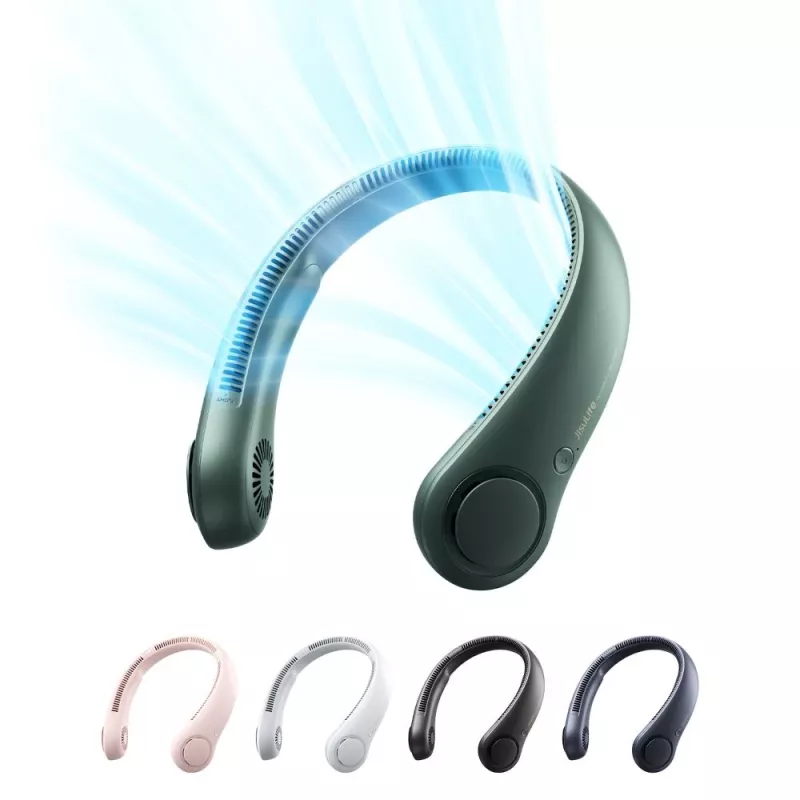 JISULIFE Neck Fan 3 Tumesinine