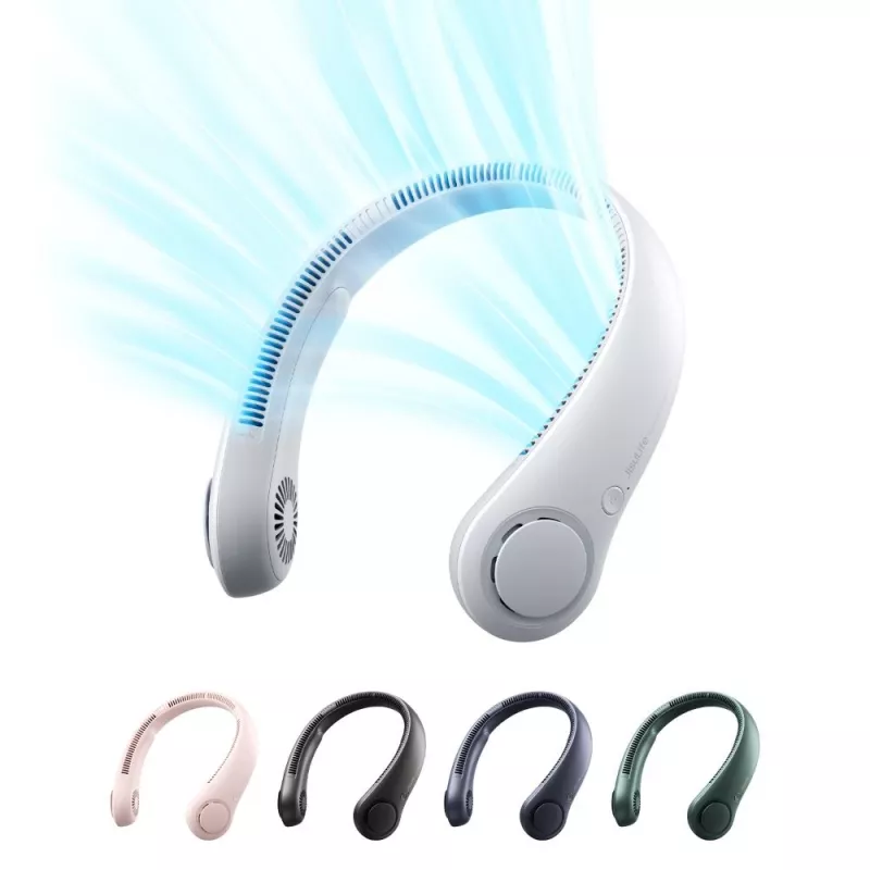 JISULIFE Neck Fan 3 Grey - kantav labadeta ventilaator 4000mAh akuga, 5 kiirust, USB-C