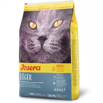JOSERA Léger kuivtoit kassidele kehakaalu kontrolli, madala kalorsuse, kuseteede tervise toetamiseks, linnuliha maitsega, 400g