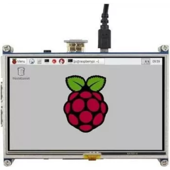 Joy-it RB-LCD5 5-tolline Raspberry Pi puutetundlik ekraanimoodul resistiivse puute, 800x480, HDMI-liidesega