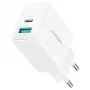 Joyroom 20W Dual-Port (USB-A + USB-C) Laadija EU Pistik Valge