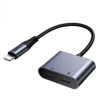 Joyroom Adapter DAC 2-in-1 Lightning to Lightning/Lightning, 60W, 0,12m, Must (JR-SY-L02)