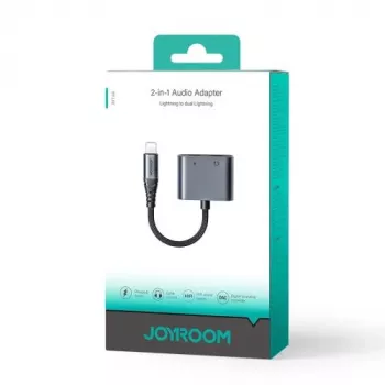Joyroom Adapter DAC 2-in-1 Lightning to Lightning/Lightning, 60W, 0,12m, Must (JR-SY-L02)