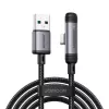 Joyroom EnjoyX seeria USB-A kuni USB-C 90-kraadine kaabel A56, 3A, 480 Mbps, 1,2m, must (S-A56)