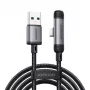 Joyroom EnjoyX seeria USB-A kuni USB-C 90-kraadine kaabel A56, 3A, 480 Mbps, 1,2m, must (S-A56)