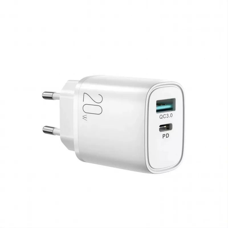 JOYROOM Kiirlaadija USB-A QC3.0 / USB-C PD 20W Valge (L-QP2011)