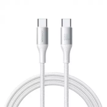 JOYROOM Flash Series USB-C to USB-C kaabel A28, 60W, 480 Mbps, 2m, valge (S-A28-CCW2)