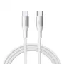 JOYROOM Flash Series USB-C to USB-C kaabel A28, 60W, 480 Mbps, 2m, valge (S-A28-CCW2)