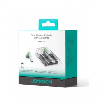 Joyroom IceLens Series True Wireless Earbuds with LED Lights, Bluetooth 5.3, TWS, AAC, SBC, Black (JR-TC1-BLK)