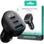 Joyroom JR-CCD04 Auto laadija 30W 2x USB-C USB-A digitaalekraaniga - Must