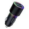 JOYROOM JR-CL10 Auto Laadija 2x USB 24W LED Taustvalgus Must