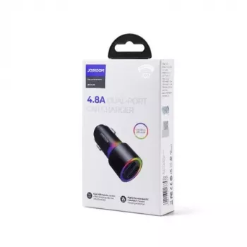 JOYROOM JR-CL10 Auto Laadija 2x USB 24W LED Taustvalgus Must
