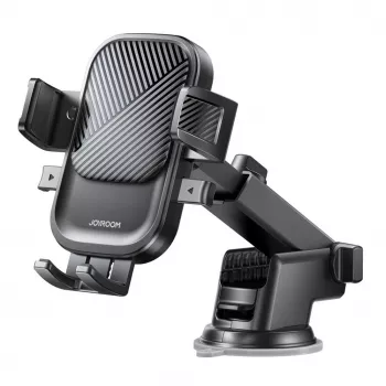 Joyroom JR-OK6 autotelefonihoidik - kinnitus iminapaga armatuurlauale või tuuleklaasile - universaalne 4,7-7,2-tollistele nutitelefonidele - 360° pöörlemine - must