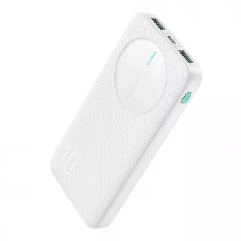 Joyroom JR-PBF12 Power Bank 10000mAh 2.4A Dual USB-A USB-C Valge