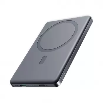 Joyroom JR-PBM08 5000mAh 20W Ultra-Thin Magnetic Wireless Power Bank - Gray