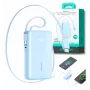Joyroom JR-PR2L 10000mAh 35W Power Bank with Digital Display, Built-in Retractable USB-C and Lightning Cables (0.7m), Blue
