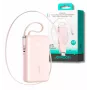Joyroom JR-PR2L Power Bank 10000 mAh 35W digitaalse ekraaniga, sisseehitatud sissetõmmatava 2x Type-C rihmakaabliga (0,7 m) roosa