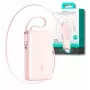 Joyroom JR-PR2L Power Bank 10000 mAh 35W digitaalse ekraani ja sissetõmmatavate USB-C ja Lightning kaablitega (0,7 m) roosa