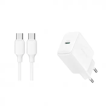 JOYROOM JR-TCF20 20W USB-C seinadapter USB-C - USB-C kaabliga (1 m)