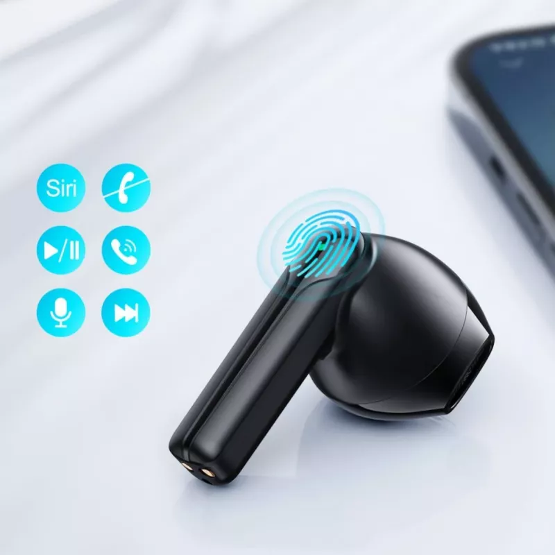 JOYROOM JR-TL11 True Wireless kõrvaklapid ENC, IPX4 veekindlus, Bluetooth 5.3, puutetundlik juhtimine, must