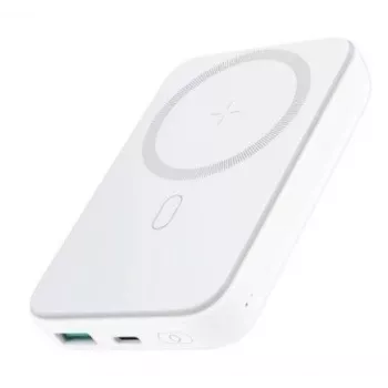 Joyroom JR-W020 20W Mini Magnetic Wireless Power Bank 10000mAh White with USB to Type-C 0.25m Cable