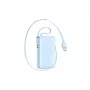 Joyroom Power Bank digitaalse ekraaniga, 10000 mAh, 35W PD, sisseehitatud sissetõmmatava 2x Type-C rihmakaabliga (0,7 m), sinine (JR-PR2L)