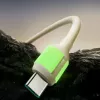 JOYROOM S-A53 USB-A–USB-C kaabel fluorestseeruva otsikuga 1,2 m beež