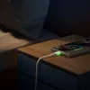 JOYROOM S-A53 USB-A–USB-C kaabel fluorestseeruva otsikuga 1,2 m beež