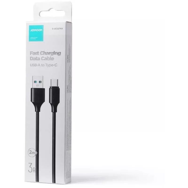 JOYROOM S-UC027A9 USB-A to USB-C kaabel 2M must 3A kiirlaadimine ja andmesünkroonimine