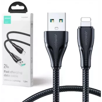 JOYROOM S-UL012A11 USB-A to Lightning punutud kaabel 1,2 m must
