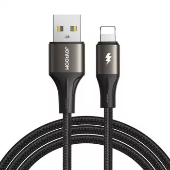 Joyroom SA25-AL3 USB-A Lightning-kaabel 1,2 m must 3A laadimine ja andmesünkroonimine