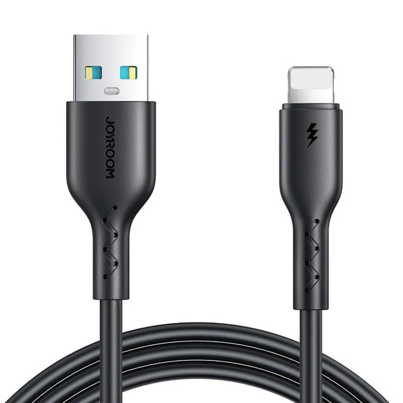 Joyroom SA26-AL3 USB-A–Lightning Flash Charge kaabel, 3A, 1m, must