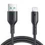 Joyroom SA26-AL3 USB-A–Lightning Flash Charge kaabel, 3A, 1m, must
