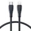 Joyroom Surpass seeria USB-C to Lightning kiirlaadimis- ja andmekaabel 20W PD, 1.2m, must (S-CL020A11)