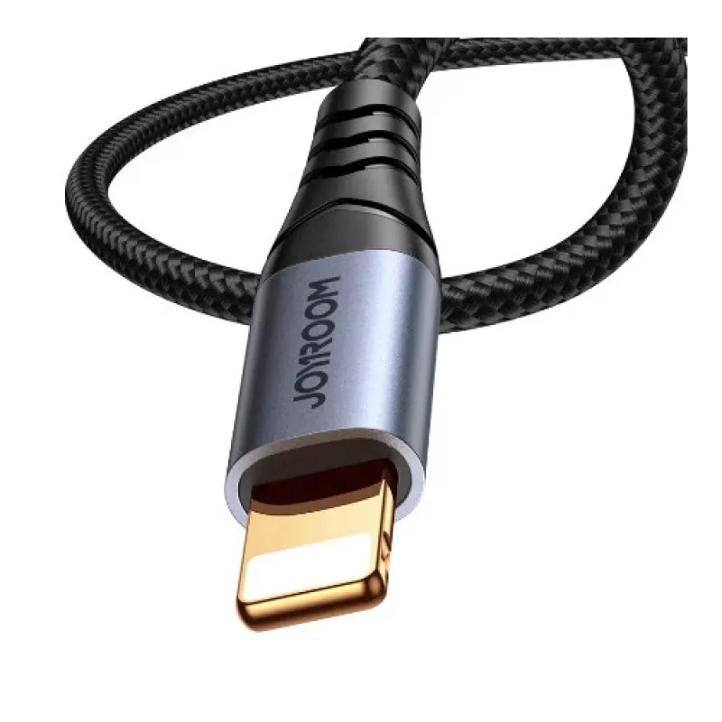 JOYROOM SY-A06 Lightning kuni 3,5 mm helimuunduri kaabel, 1,2 m, must