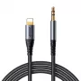 JOYROOM SY-A06 Lightning kuni 3,5 mm helimuunduri kaabel, 1,2 m, must