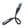 Joyroom SY-C01 USB-C kuni 3.5mm heliadapter 60W PD laadimisega, 0.14m, Must