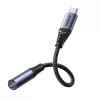 Joyroom SY-C01 USB-C kuni 3.5mm heliadapter 60W PD laadimisega, 0.14m, Must