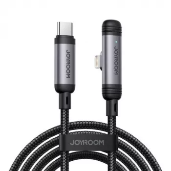 JOYROOM Type-C to Lightning EnjoyX Series 90° Cable A56, 30W, 480Mbps, 1,2m, Must (S-A56)