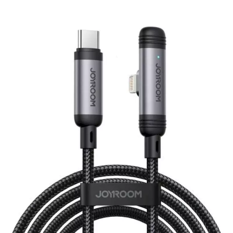JOYROOM Type-C to Lightning EnjoyX Series 90° Cable A56, 30W, 480Mbps, 1,2m, Must (S-A56)