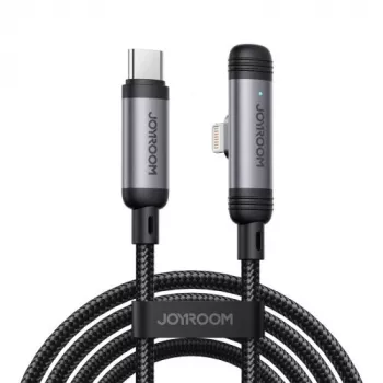 JOYROOM Type-C to Lightning EnjoyX Series 90° Cable A56, 30W, 480Mbps, 1,2m, Must (S-A56)