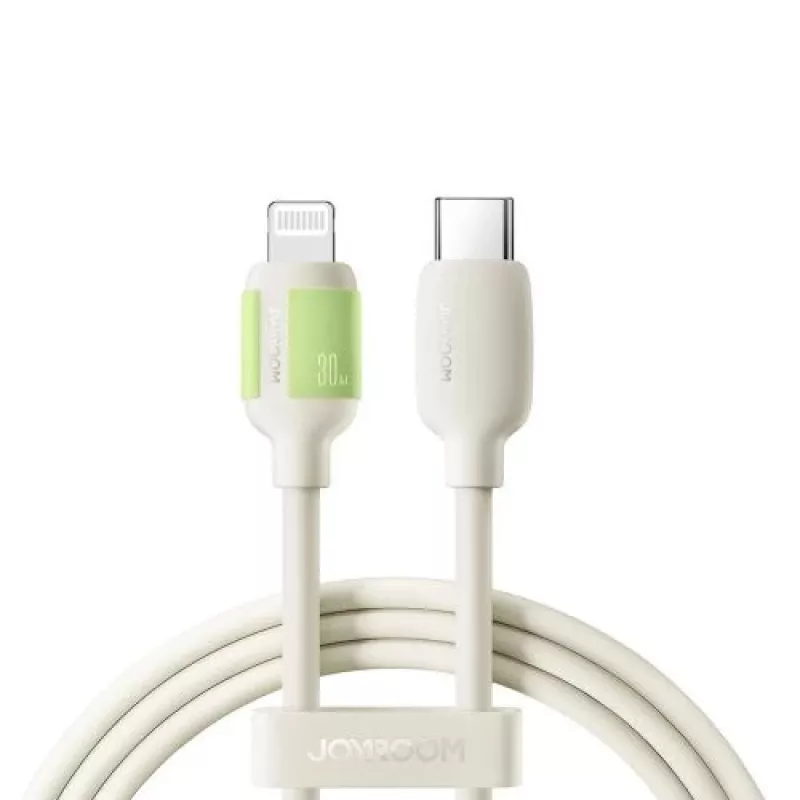 Joyroom Type-C to Lightning Fluorescent Series Cable A53, 30W, 2m, Beež (S-A53)