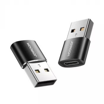 Joyroom USB 3.2 Gen 1 adapter, USB-A isane USB-C emane, 2-pakk, must (S-H152-BLK)