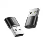 Joyroom USB 3.2 Gen 1 adapter, USB-A isane USB-C emane, 2-pakk, must (S-H152-BLK)