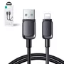 Joyroom USB-A to Lightning kaabel Multi-Color Series A14, 480Mbps, 2.4A, 1,2m, must (S-AL012A14B)