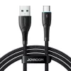 JOYROOM USB-A to USB-C kaabel Starry seeria, 480 Mbps, 3A, 1m, must (SA32-AC3)