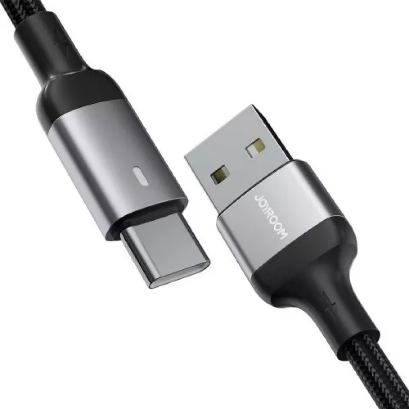 JOYROOM USB-A to USB-C andmekaabel, 3A, 1,2 m, must (S-UC027A10)